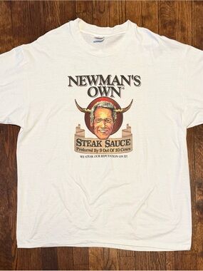 VTG Hanes Beefy-T Newman’s Own Steak Sauce  Graphic Tee